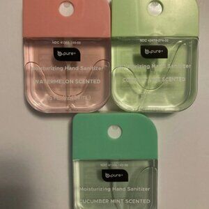 3 B.Pure Moisturizing Hand Sanitizer Coconut Lime, Watermelon, Cucumber Mint,
